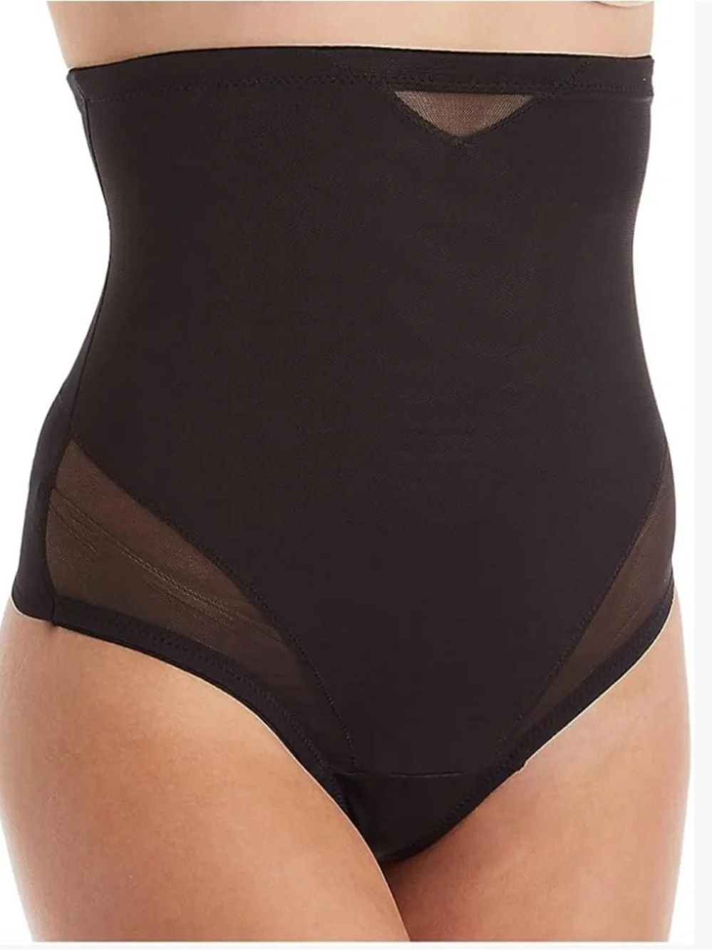TC Fine Intimates Nordstrom High-Waist Extra Firm Shaping Thong in Black Small